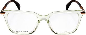 Rag & Bone Ladies Green Rectangular Eyeglass Frames RNB3055-2