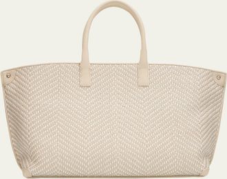 Akris Ai Small Braided Leather Top-Handle Bag
