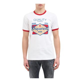 Dsquared2 T-Shirts, male, White, Size: XL T-Shirt NEW Cool FIT