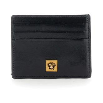 Versace Wallets & Cardholders, male, Black, Size: ONE SIZE Severine Leather Card Holder