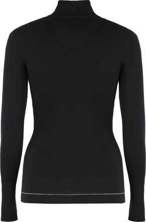 Moncler Womens Wool Turtleneck Sweater Black Virgin