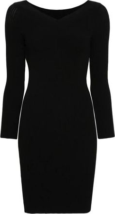Alberta Ferretti Elegante Zwarte Jurk - Dames - Feestkleedjes - Zwart - L - Kleedjes