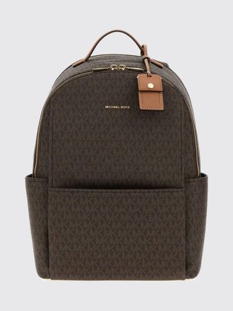 Michael Kors Sable Canvas Backpack with MK Monogram Print and Leather Details