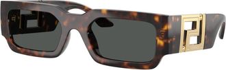 Versace Rechthoekige Zonnebril - unisex - Zonnebrillen - Bruin - 54 MM - Accessoires