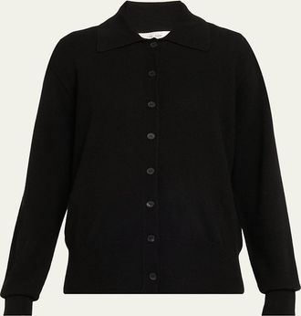 The Row Lillia Cashmere Collared Cardigan