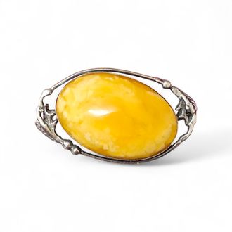 Georg Jensen Amber Art Deco Brooch