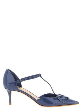 Valentino Garavani Blue Logo Pumps