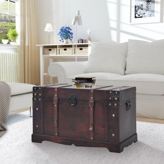 vidaXL Ba&uacute;l Vintage De Madera 66x38x40 Cm Vidaxl