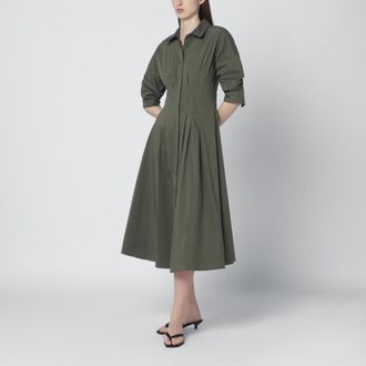 SIMKHAI Military green midi shirt dress