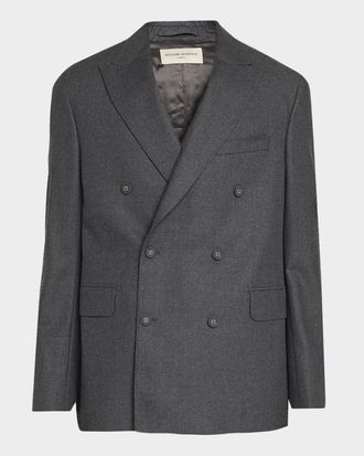 Officine G&eacute;n&eacute;rale Men & apos;s Wool Double-Breasted Sport Coat
