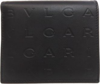Bulgari Black Leather Wallet (Bi-Fold) (Pre-Owned)