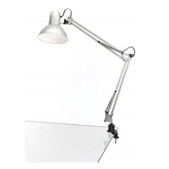 Trade Shop Trade Shop Traesio - Trade Shop - Lampada Da Tavolo Scrivania Braccio Snodato Base Clip 33x33cm Estetista Manicure