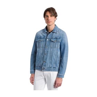 Dondup Denim Jackets, male, Blue, Size: L Giubbino Regular Jacket