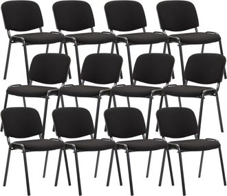 Clp Clp - Pack De 12 Sillas Confidente Ken En Tela Negro