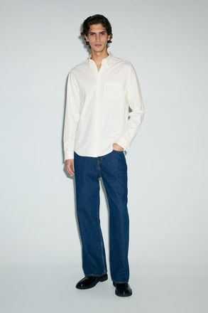 H&M Four-way Stretch Regular Fit Shirt in White at Nordstrom, Size X-Large