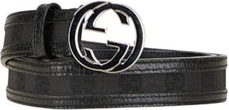 Gucci Pre-owned Belts, female, Black, Size: ONE SIZE Pre-owned Canvas Belt