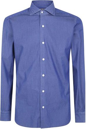 Barba Heren, Overhemden, Blauw, Maat: XL