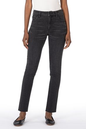 Kut from the Kloth Reese High Rise Fab Ankle Straight Jeans In Black