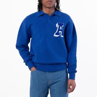 Axel Arigato Cotton-Blend Team Polo Sweater, Size X-Large