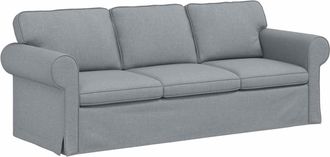 vidaXL Sof&aacute; Gris Claro 215 X 82 X 80 Cm Tela Vidaxl