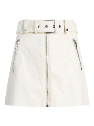 Cinq &agrave; Sept belted zip saffira skirt - White