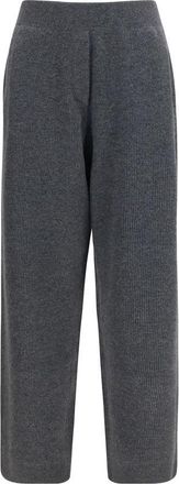 Brunello Cucinelli Gray Cashmere Casual Womens Pants