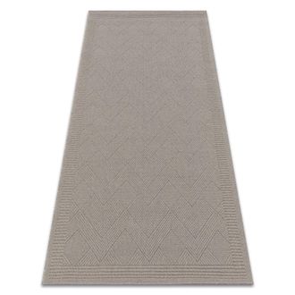 RugsX Alfombra De Lana Villa 7636/68400 Zigzag Sizal, Tejido Plano Beige Obscuro Beige 80x150 Cm