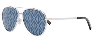 Dior CD DIAMOND A1U Blue Logo Pilot Mens Sunglasses DM40090U 16V 59