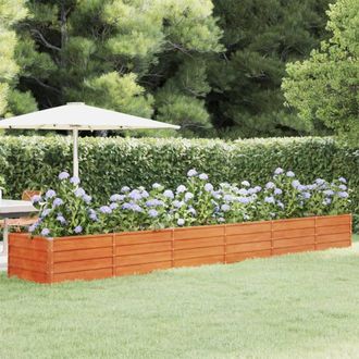 Berkfield Home Garden Raised Bed Rusty 480x80x45 cm Corten Steel in Brown | Size: 480 x 80 x 45 cm