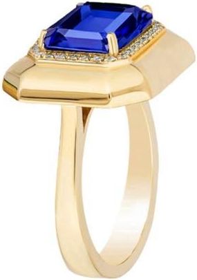 Goshwara G-Classic Emerald Cut Ring in Vivid Blue at Nordstrom, Size 7