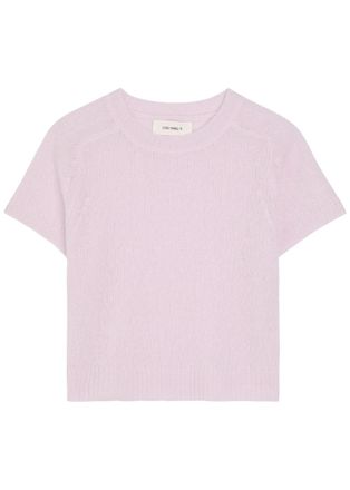 Lisa Yang Siona Brushed Cashmere and Silk-blend top - Pink - 2 (UK 12-14 / M-L)