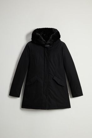 Woolrich donna Beaker Parka in Ramar Cloth con pelliccia sintetica Nero Taglia XXL