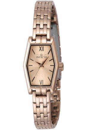 Invicta Angel 48129 Dames Horloge - Quartz Uurwerk - Roestvrij Staal met rosegouden Wijzerplaat - 20mm