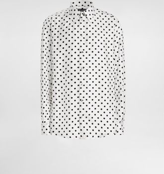 Dolce & Gabbana Polka Dot-print Martini Twill Shirt - Man Shirts Print 37