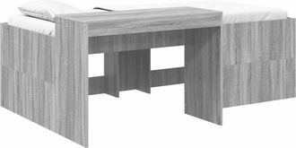 vidaXL Letto Alto Per Bambini Con Scrivania Sonoma Grigio Vidaxl