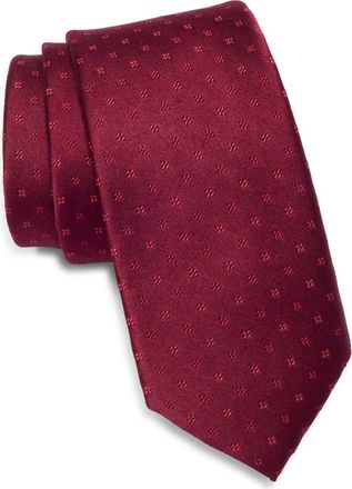 Nordstrom Denham Neat Silk Tie in Burgundy at Nordstrom