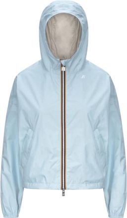 K-Way Omkeerbare Waterdichte Jas - Dames - Zomerjassen - Blauw - S - Nylon - Jassen