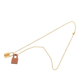 Herm&egrave;s Pre-owned Hermes Gold Plated and Swift O Kelly Pendant Necklace Ladies GP5H8HB8271VR2W2