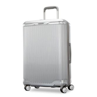 Samsonite Silhouette 18 Hardside Expandable 25 Checked Spinner in Metallic Silver at Nordstrom