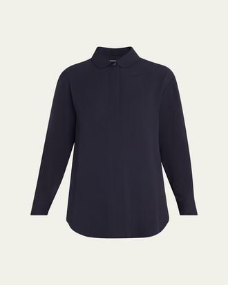 Giorgio Armani Silk Long-Sleeve Button-Down Shirt