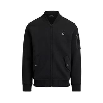 Polo Ralph Lauren Double-Knit Flight Jacket - Heren - Bomber jackets - Zwart - S - Katoen - Jassen