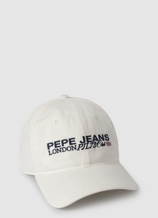 Pepe Jeans London Baseball Cap PEPE JEANS STEVEN CAP, Herren, weiss (ivory wei&szlig;), Twill, Baumwolle, bestickt, Caps Baseball Cap, mit Label-Stickerei