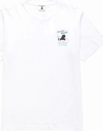 Service Works Mens Service Works Bar + Kitchen T-Shirt - White - Size: 38