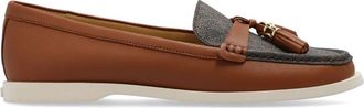 Michael Kors Kiernan jacquard-motif loafers - women - Leather - 9.5 - Brown
