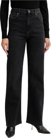 Twinset Jeans met strass steentjes - Dames - Regular Fit Jeans - Zwart - W27 - Katoen - Jeans