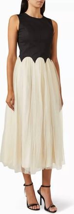 Never Fully Dressed Monika Midi Dress In Black