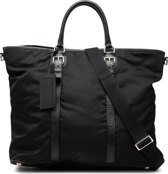 Prada Pre-owned Prada Saffiano Trimmed Tessuto Open Convertible Tote Ladies DBYKJV0ND8IQMQHW