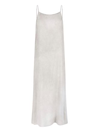 Uma Wang Grey Anaya Midi Silk Blend Dress