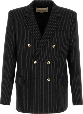 Valentino Garavani Mens Embroidered Wool Blend Blazer - Black - Size EU 50 (Mens)