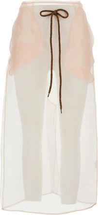 Simone Rocha Sheer Column Midi Skirt